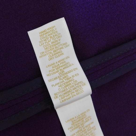 KATE SPADE Bosley Purple Swingy Dress Basic Geometry Solid Pockets A-Line Size 8 - Picture 13 of 14